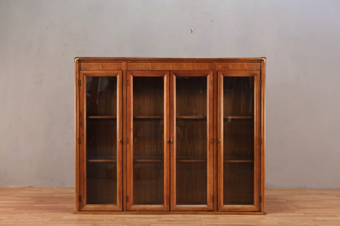 Mid Century Illuminated Glass-Front Bookcase - ONLINE ONLY