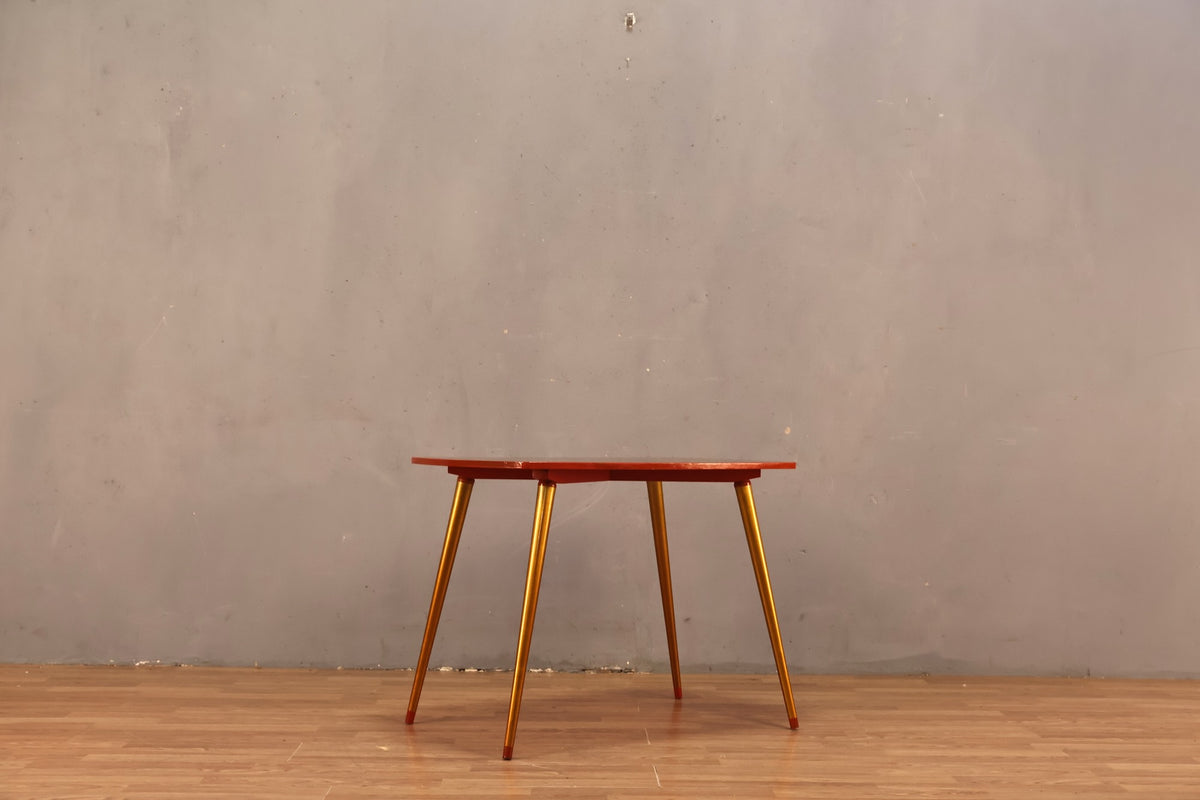 1950s Russian Hand-Painted End Table