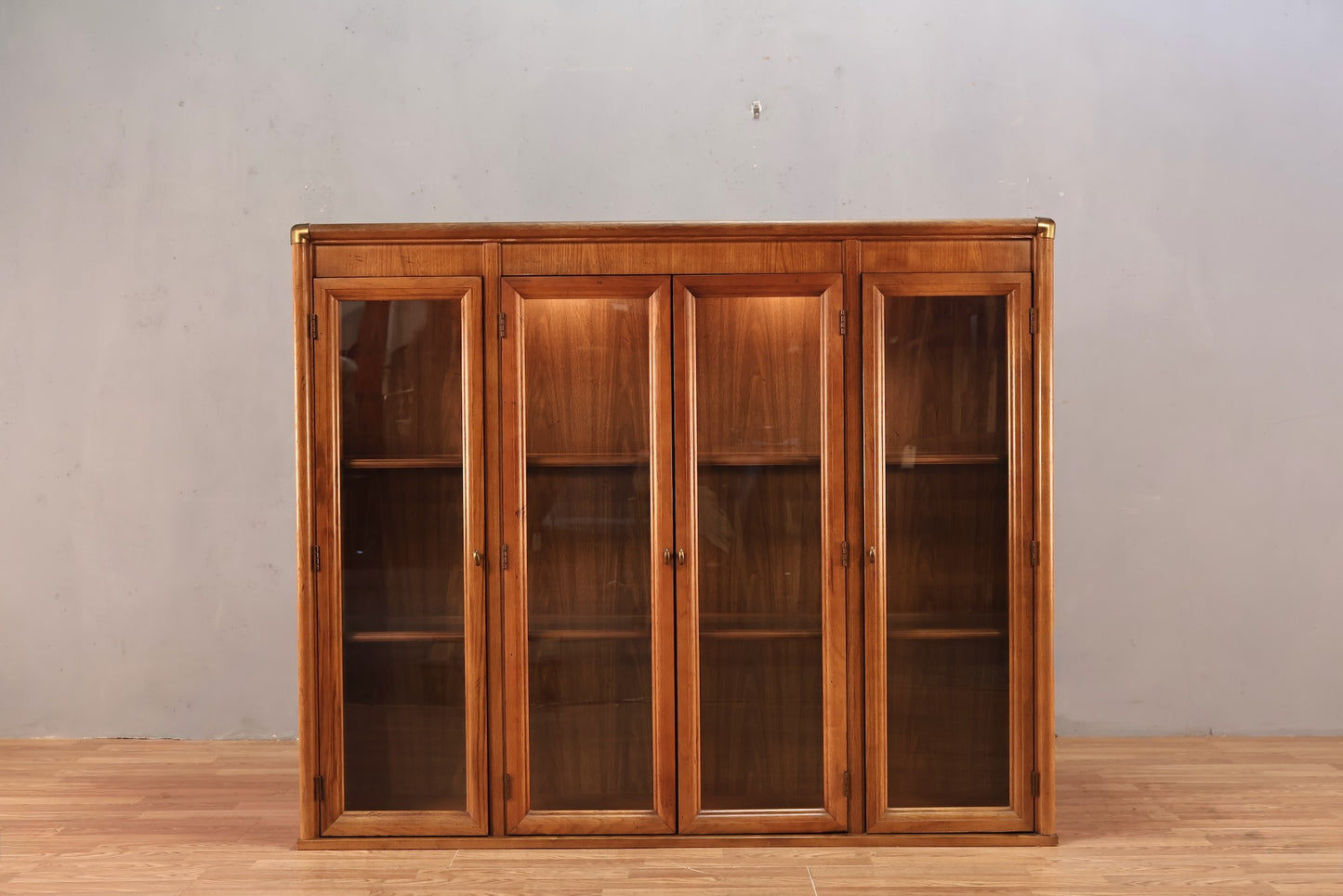 Mid Century Illuminated Glass-Front Bookcase - ONLINE ONLY