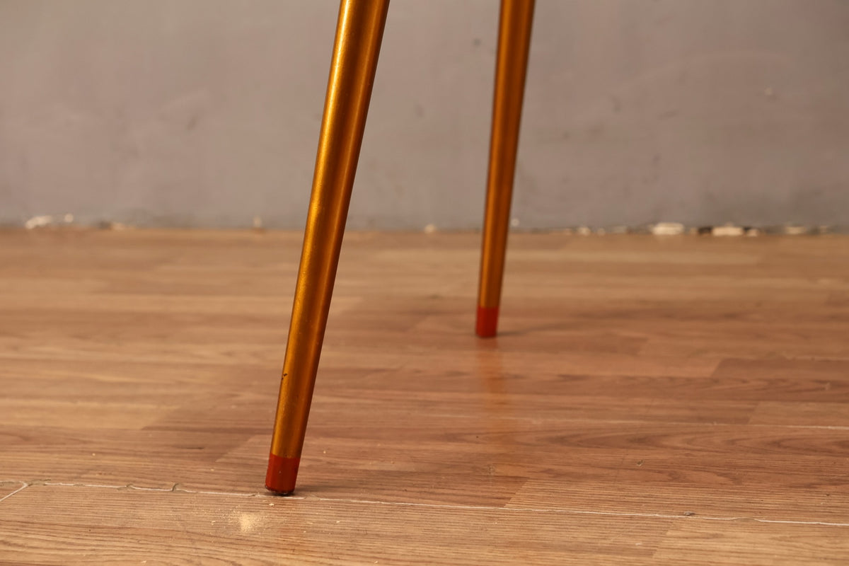 1950s Russian Hand-Painted End Table