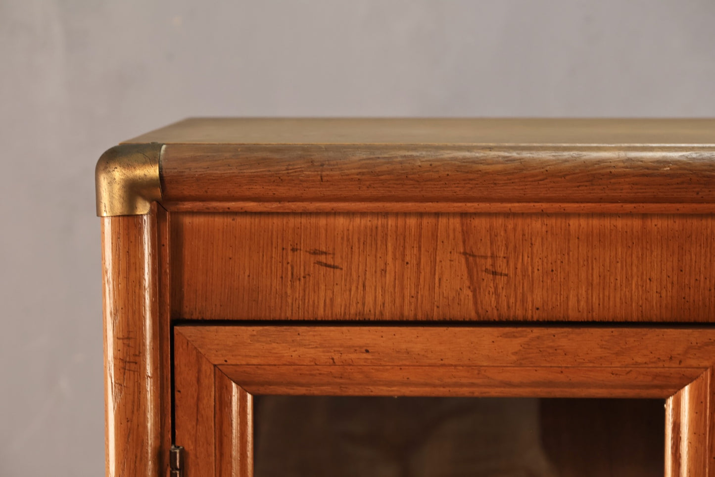 Mid Century Illuminated Glass-Front Bookcase - ONLINE ONLY
