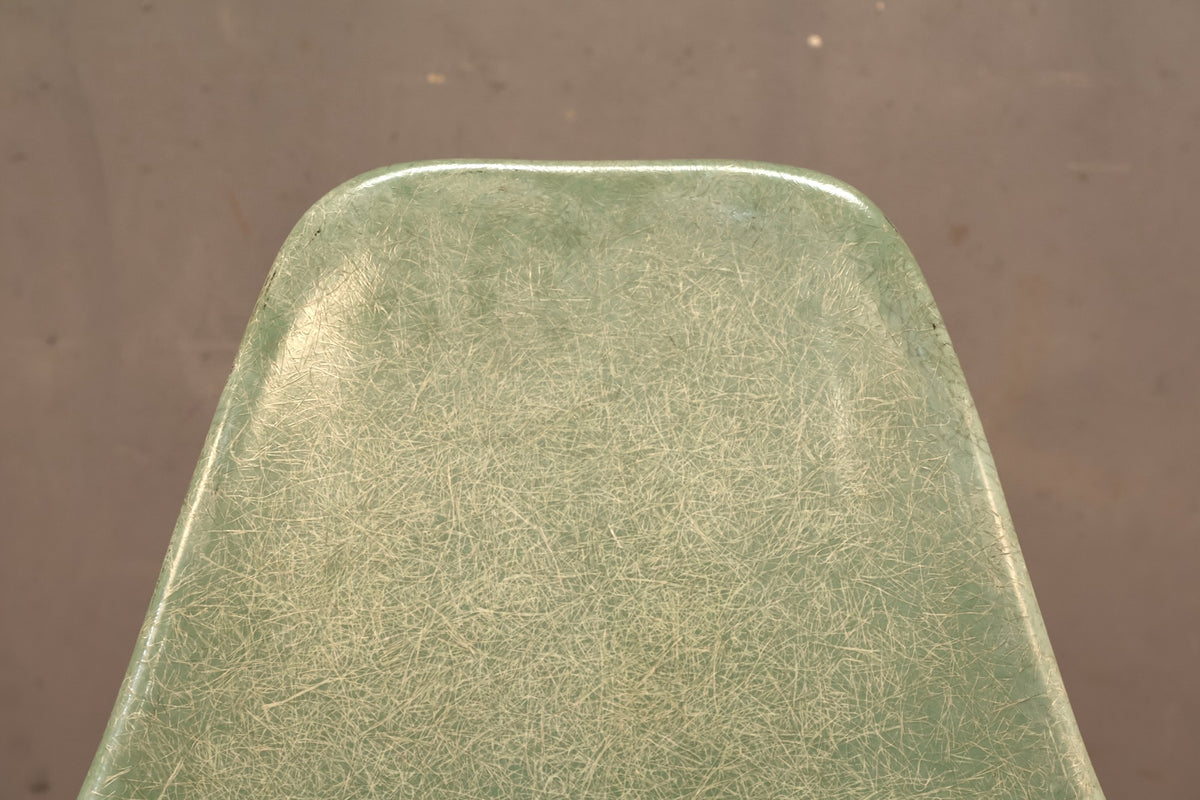 Mid Century Aqua Fiberglass Shell Chair - ONLINE ONLY