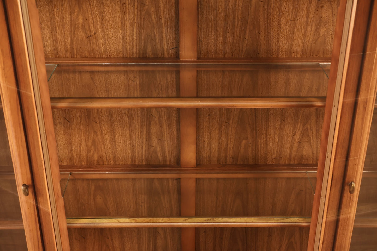 Mid Century Illuminated Glass-Front Bookcase - ONLINE ONLY