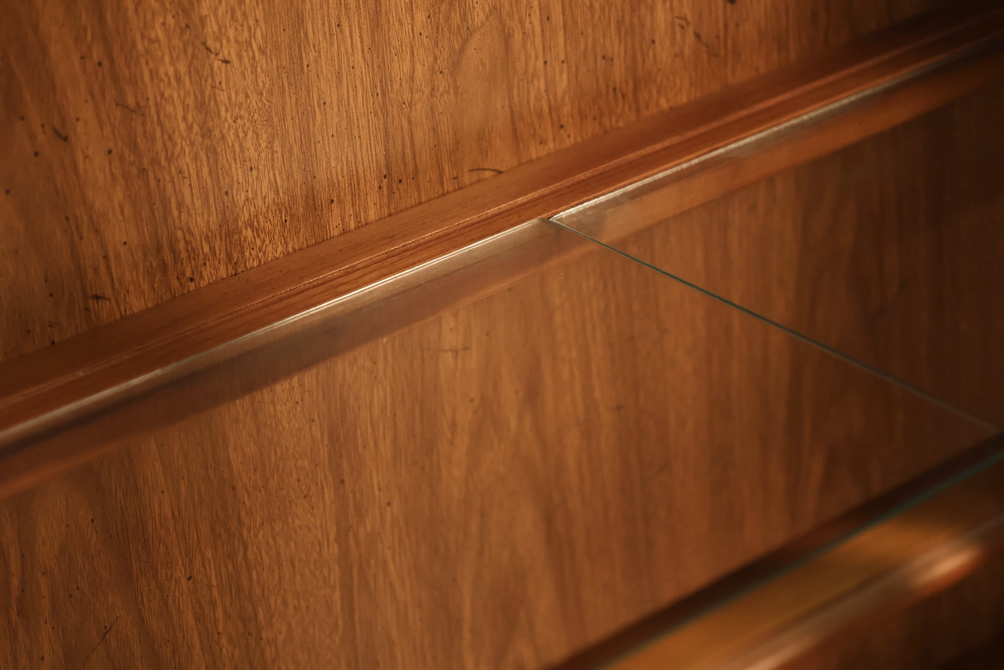 Mid Century Illuminated Glass-Front Bookcase - ONLINE ONLY