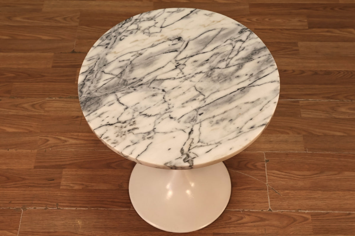 Marble-Top Tulip Side Table