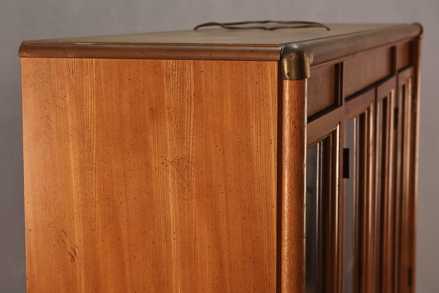 Mid Century Illuminated Glass-Front Bookcase - ONLINE ONLY