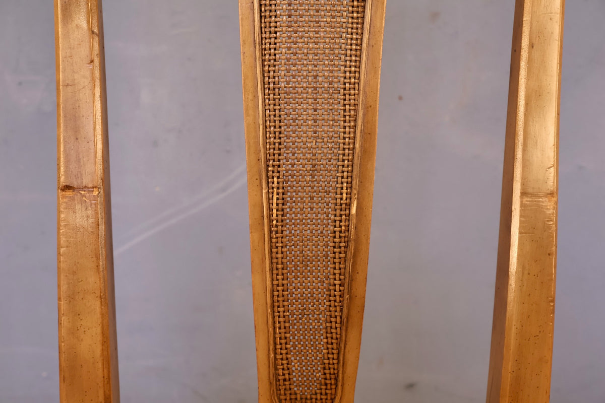 1950s J.L. Metz Walnut & Brass Side Chair