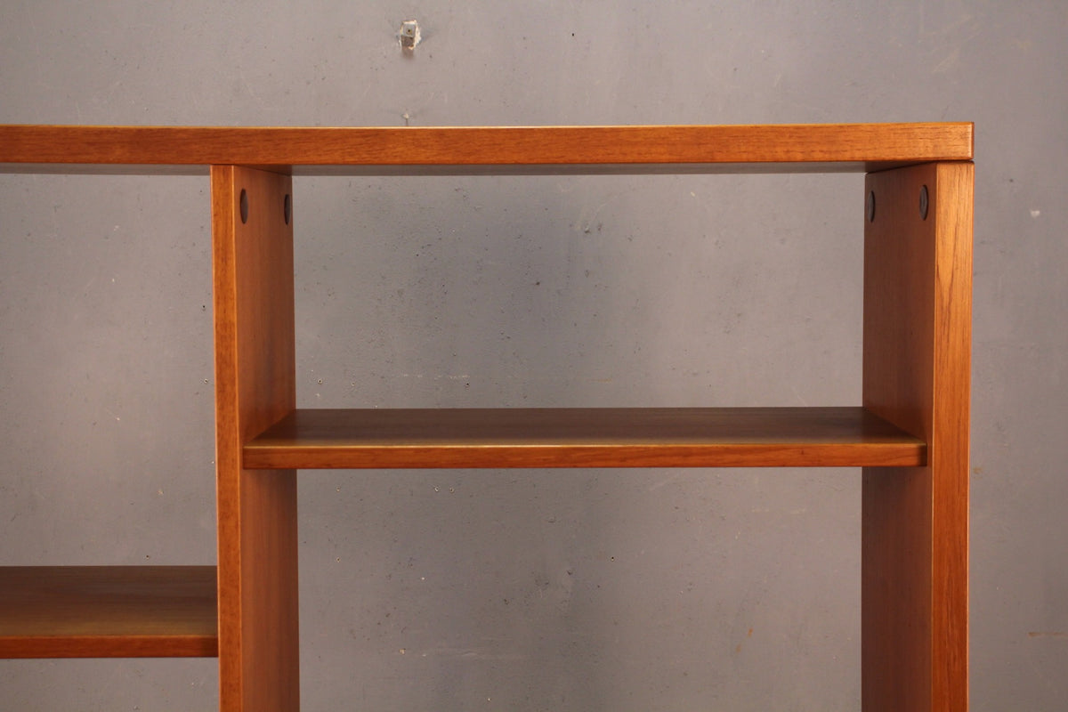 Danish Teak Rolling Desk with Shelves