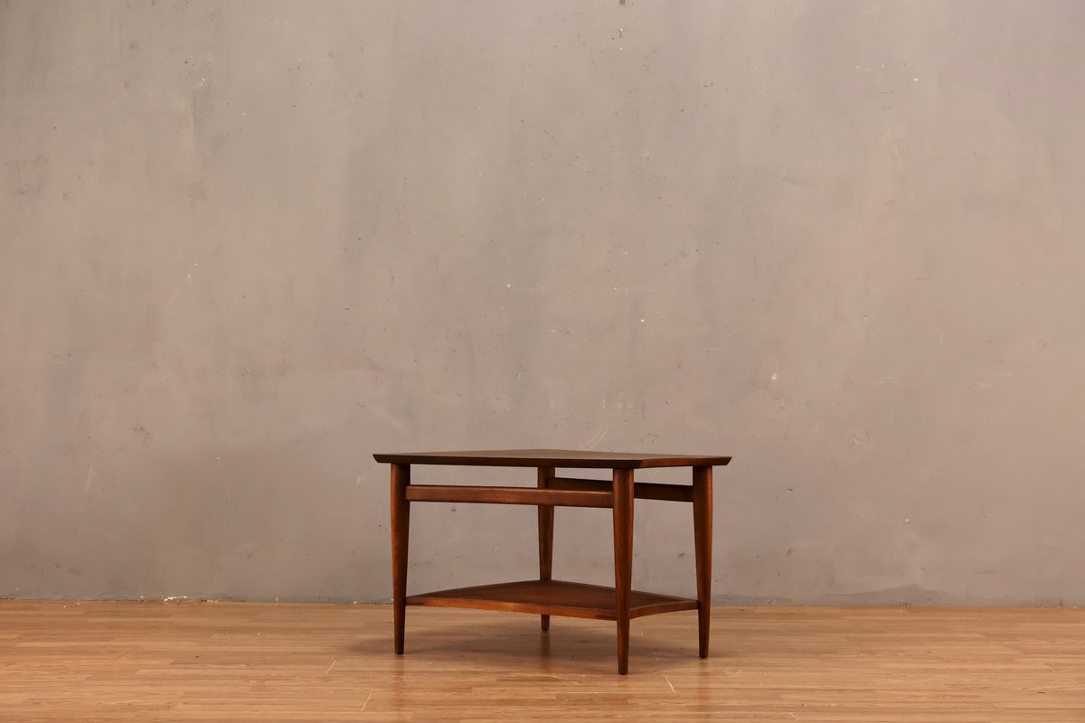 Lane Laminate & Cane Wedge End Table