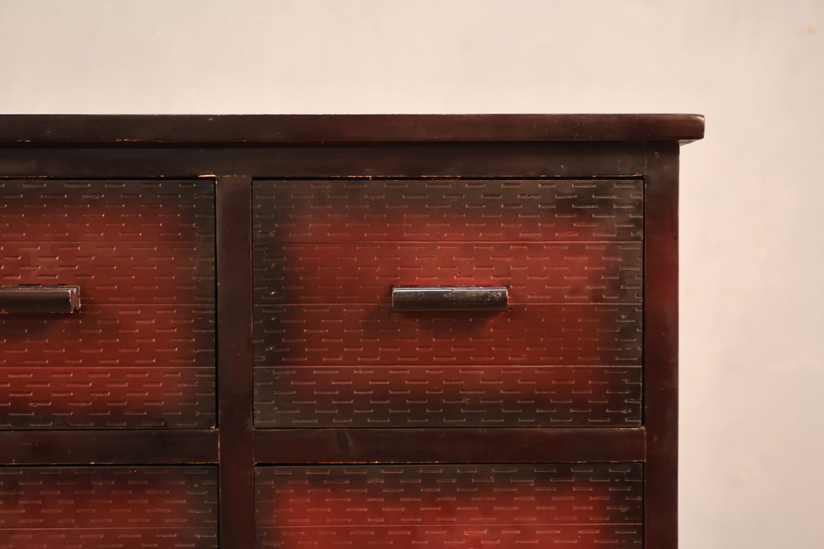 Red Vignette 6-Drawer Petite Dresser