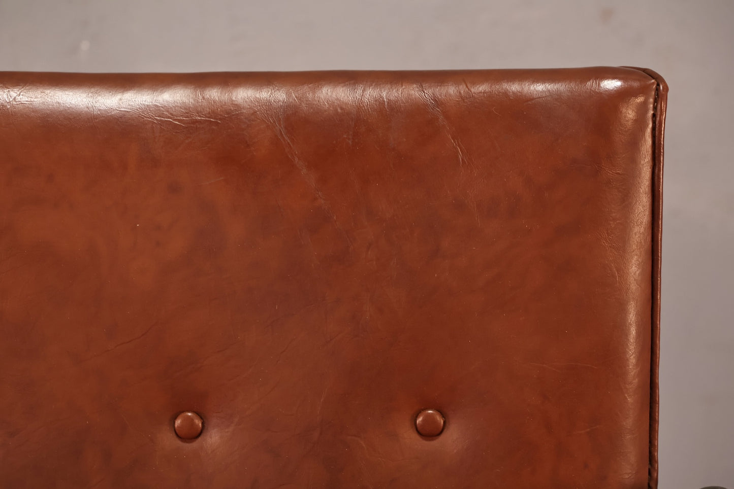 Mid Century Toffee Vinyl Armchair