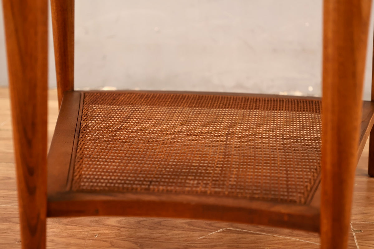 Lane Laminate & Cane Wedge End Table
