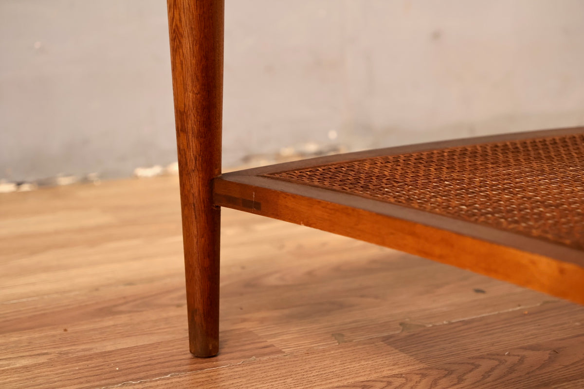 Lane Laminate & Cane Wedge End Table