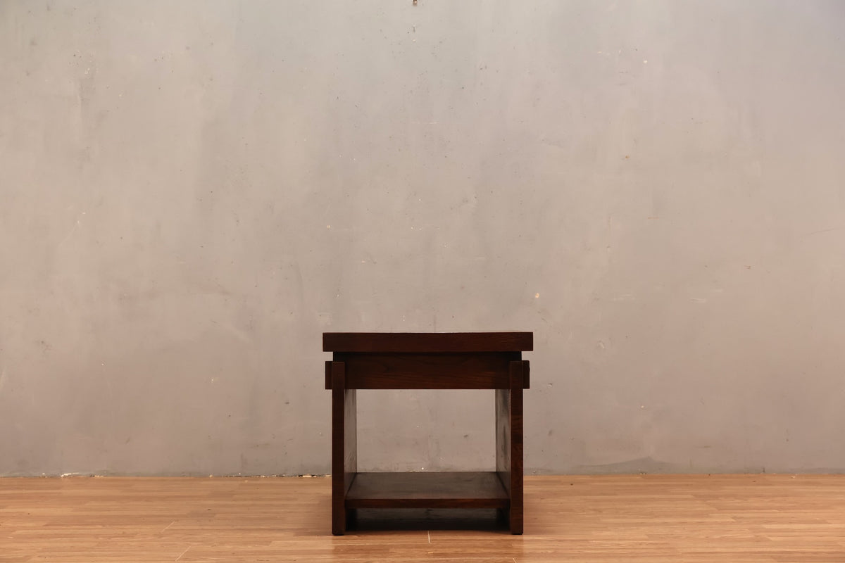 Lane Brutalist Oak End Table M