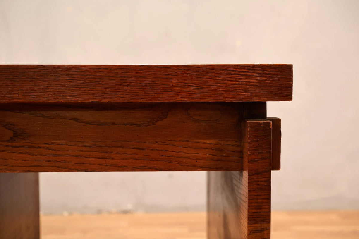 Lane Brutalist Oak End Table M