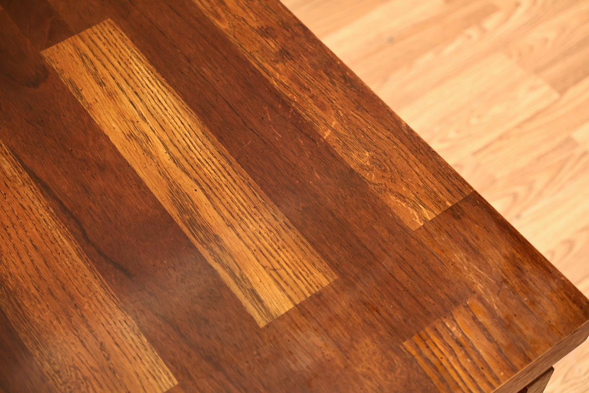Lane Brutalist Oak End Table M