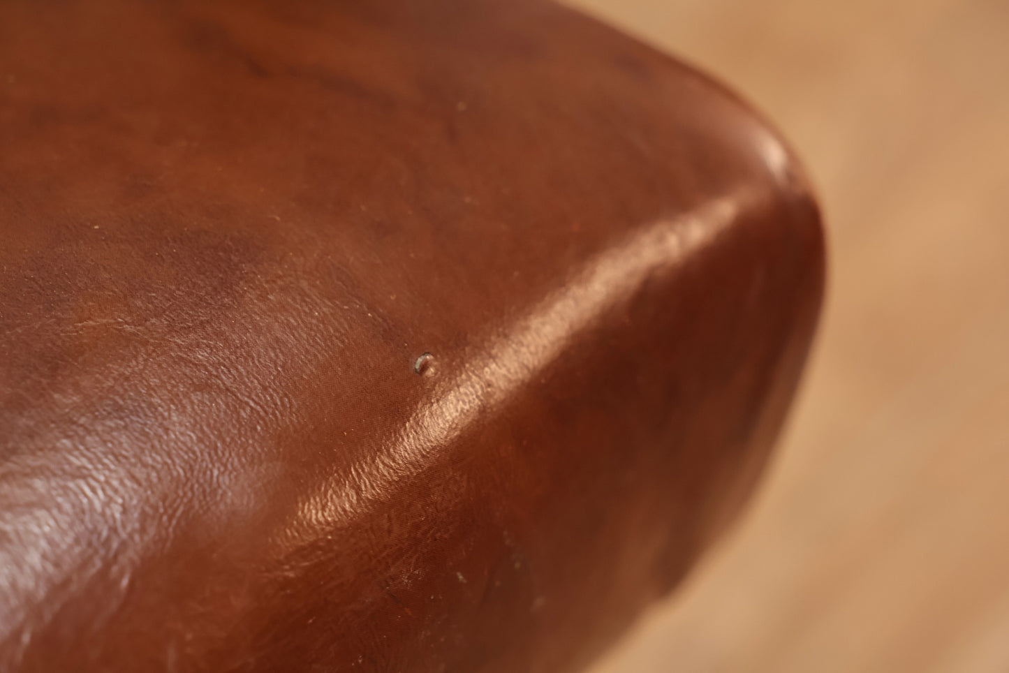 Mid Century Toffee Vinyl Armchair