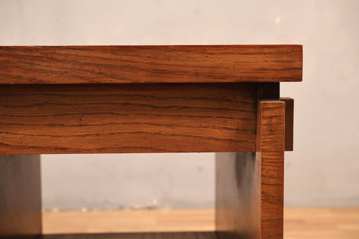 Lane Brutalist Oak End Table N