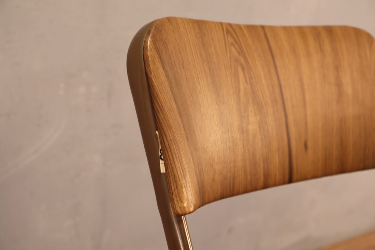 Samsonite Metal & Woodgrain Vinyl Folding Chair