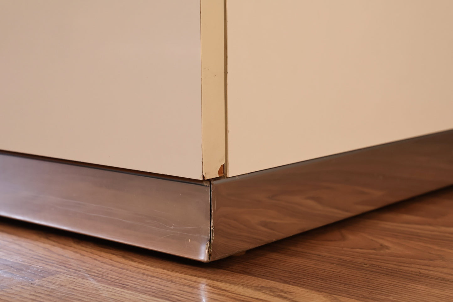 Pierre Cardin White & Chrome 4-Door Credenza - ONLINE ONLY