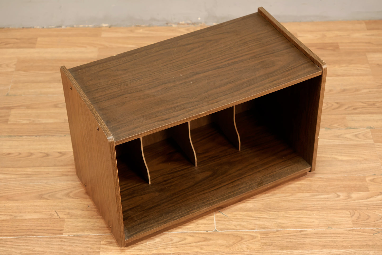 Woodgrain Laminate Record Shelf