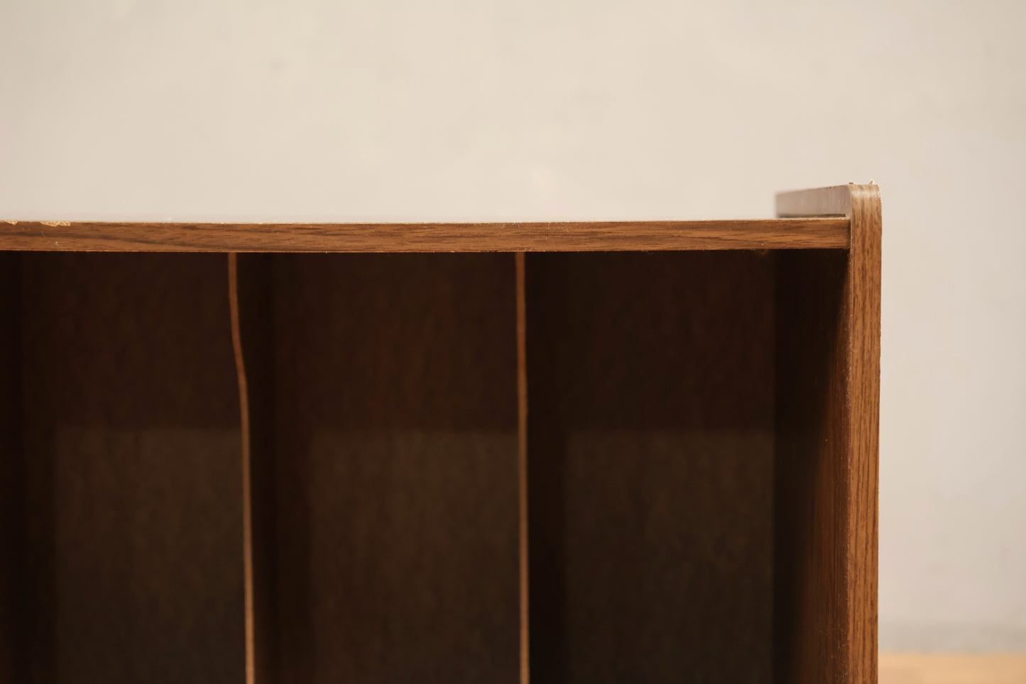 Woodgrain Laminate Record Shelf