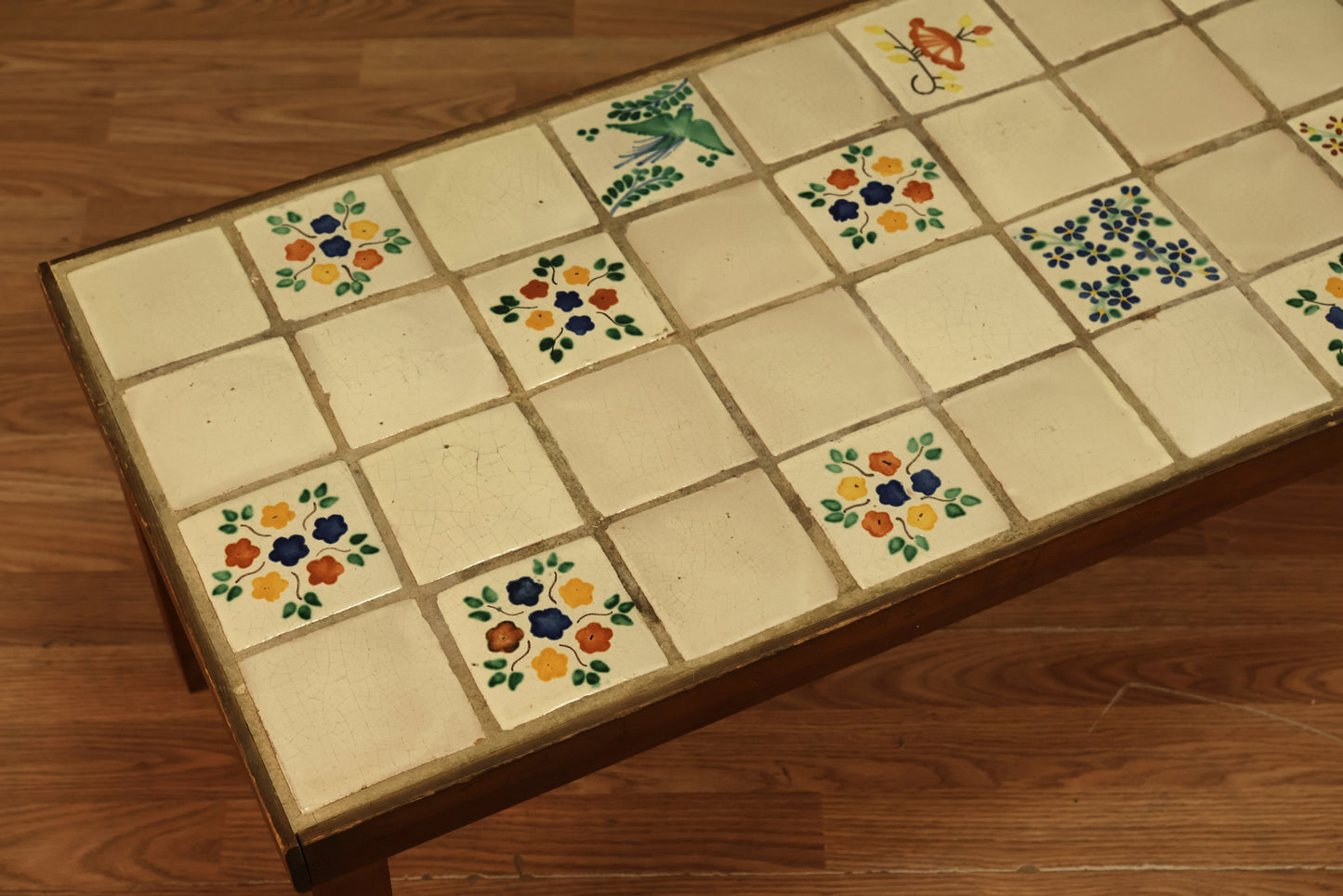 Floral Tile-Top Coffee Table - ONLINE ONLY