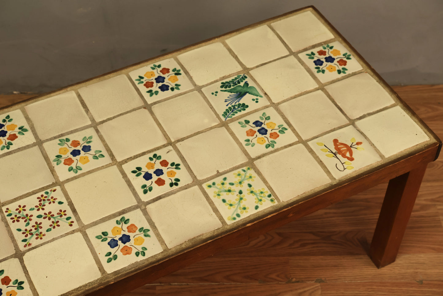 Floral Tile-Top Coffee Table - ONLINE ONLY