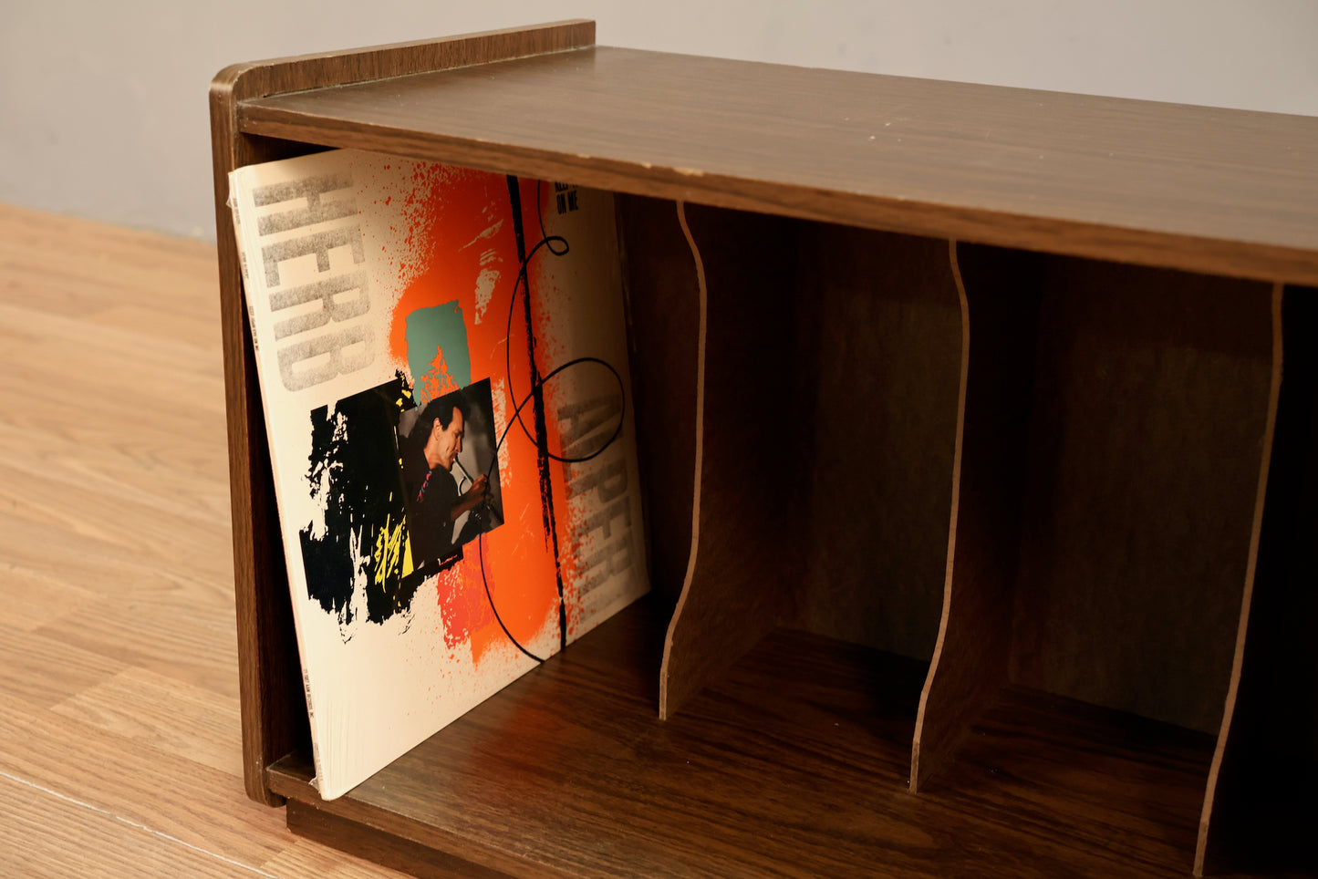 Woodgrain Laminate Record Shelf
