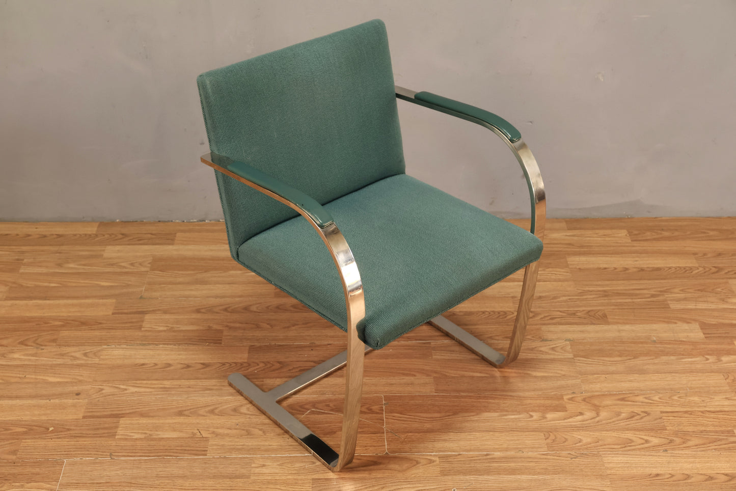 BRNO Teal & Steel Cantilever Armchair