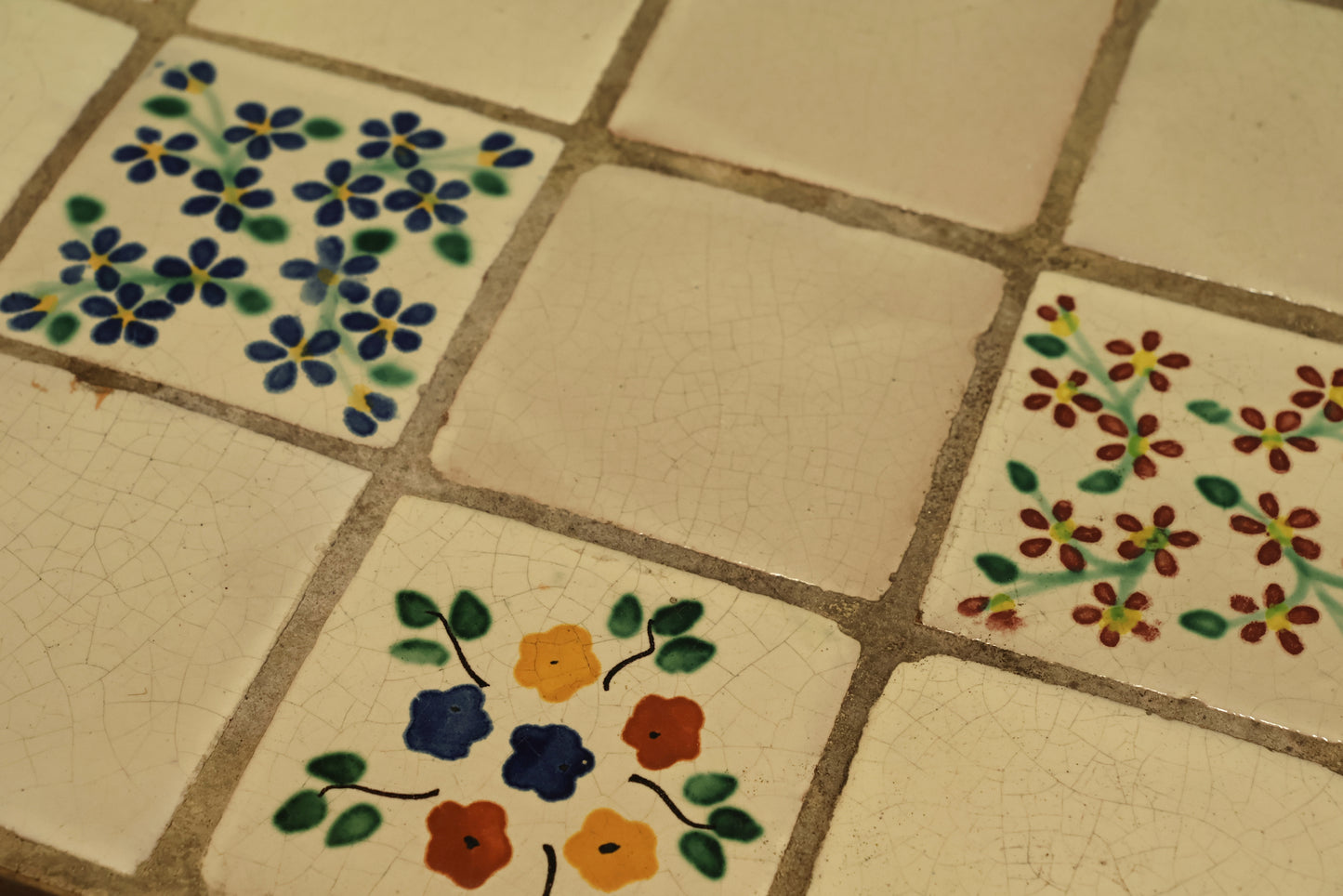 Floral Tile-Top Coffee Table - ONLINE ONLY