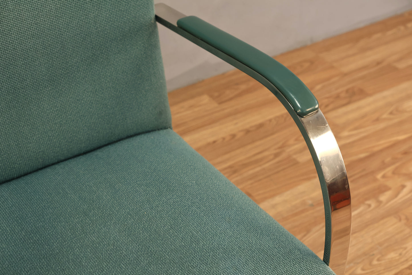 BRNO Teal & Steel Cantilever Armchair