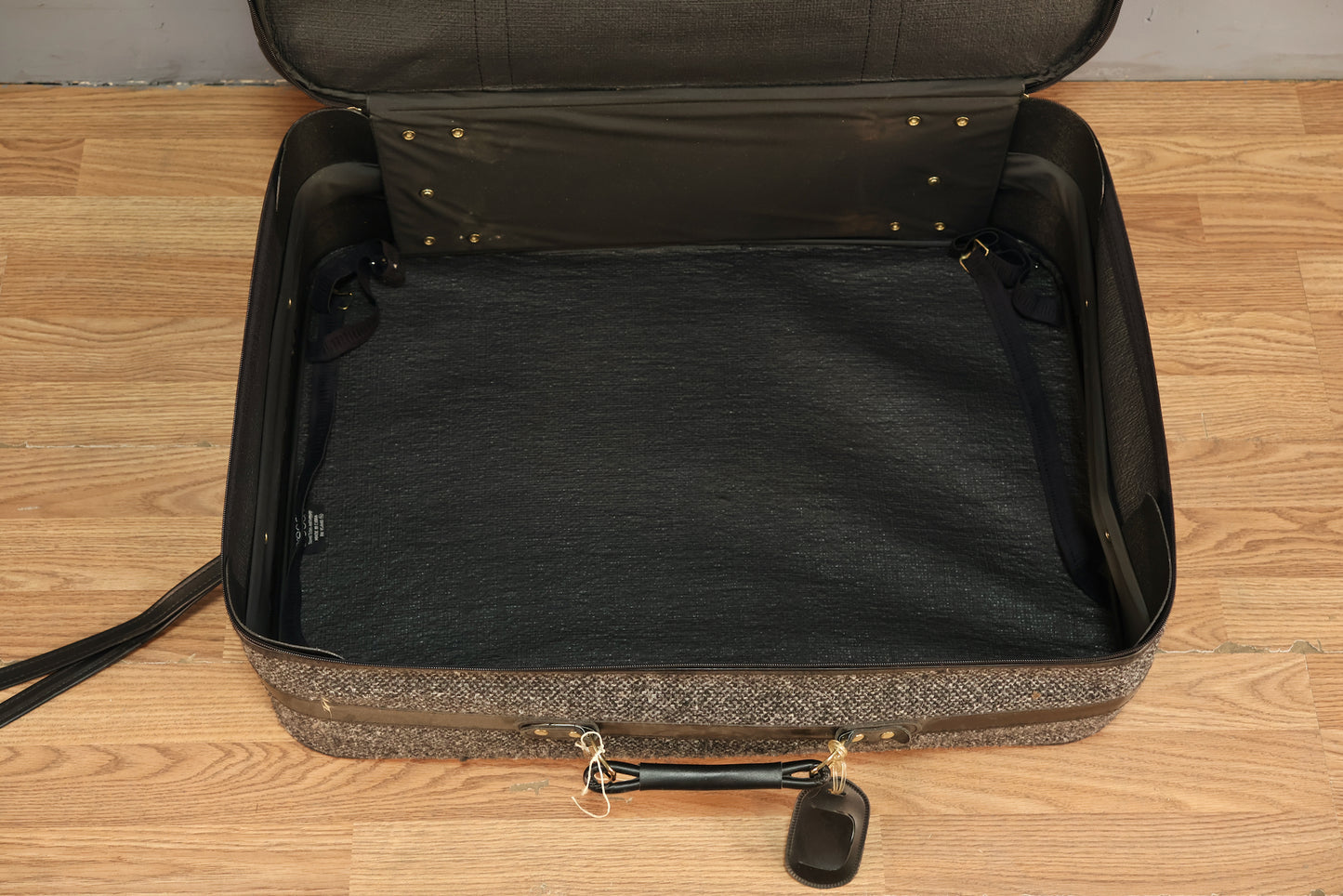 Set of 4 Charcoal Tweed Suitcases