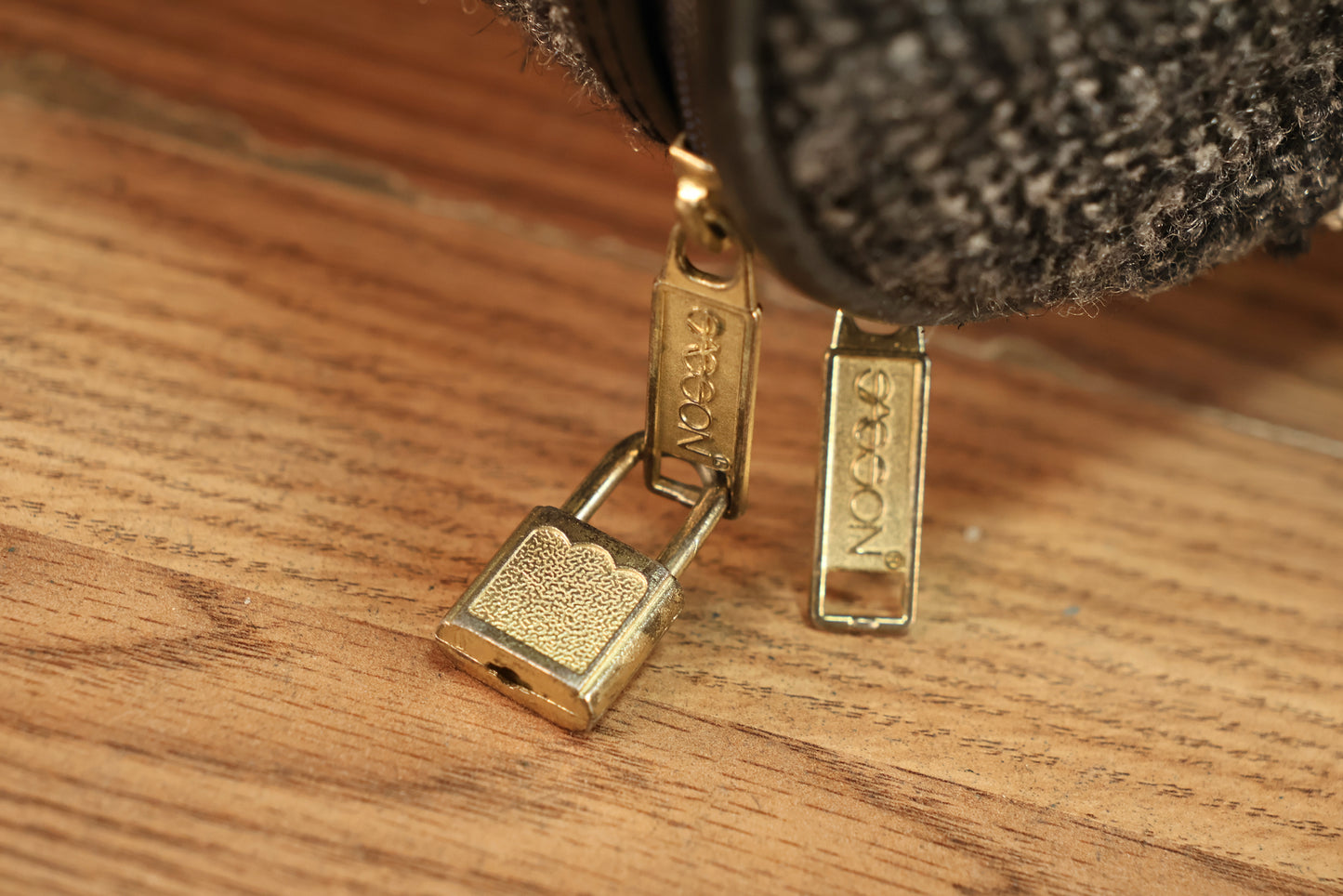 Set of 4 Charcoal Tweed Suitcases