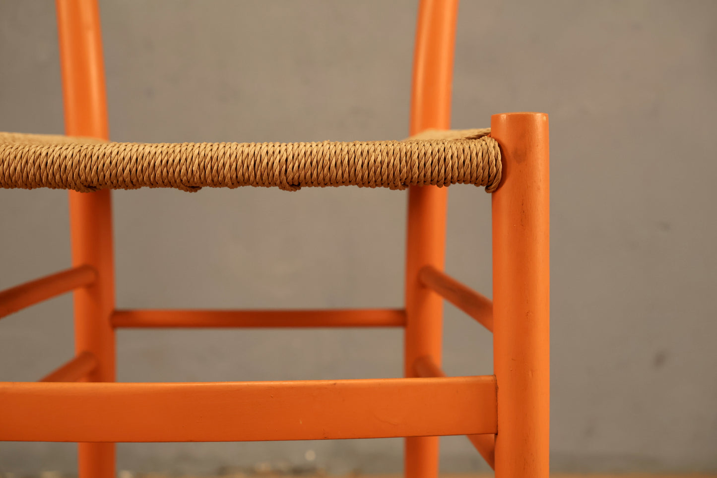 Tangerine & Rush Gio Ponti-Style Side Chair