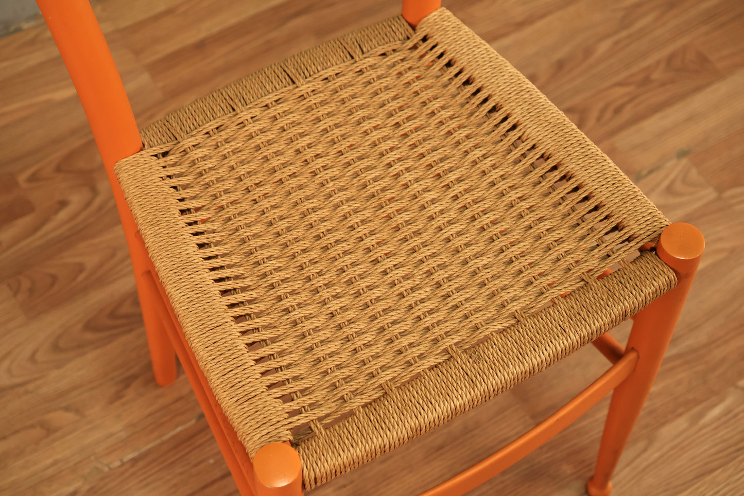 Tangerine & Rush Gio Ponti-Style Side Chair