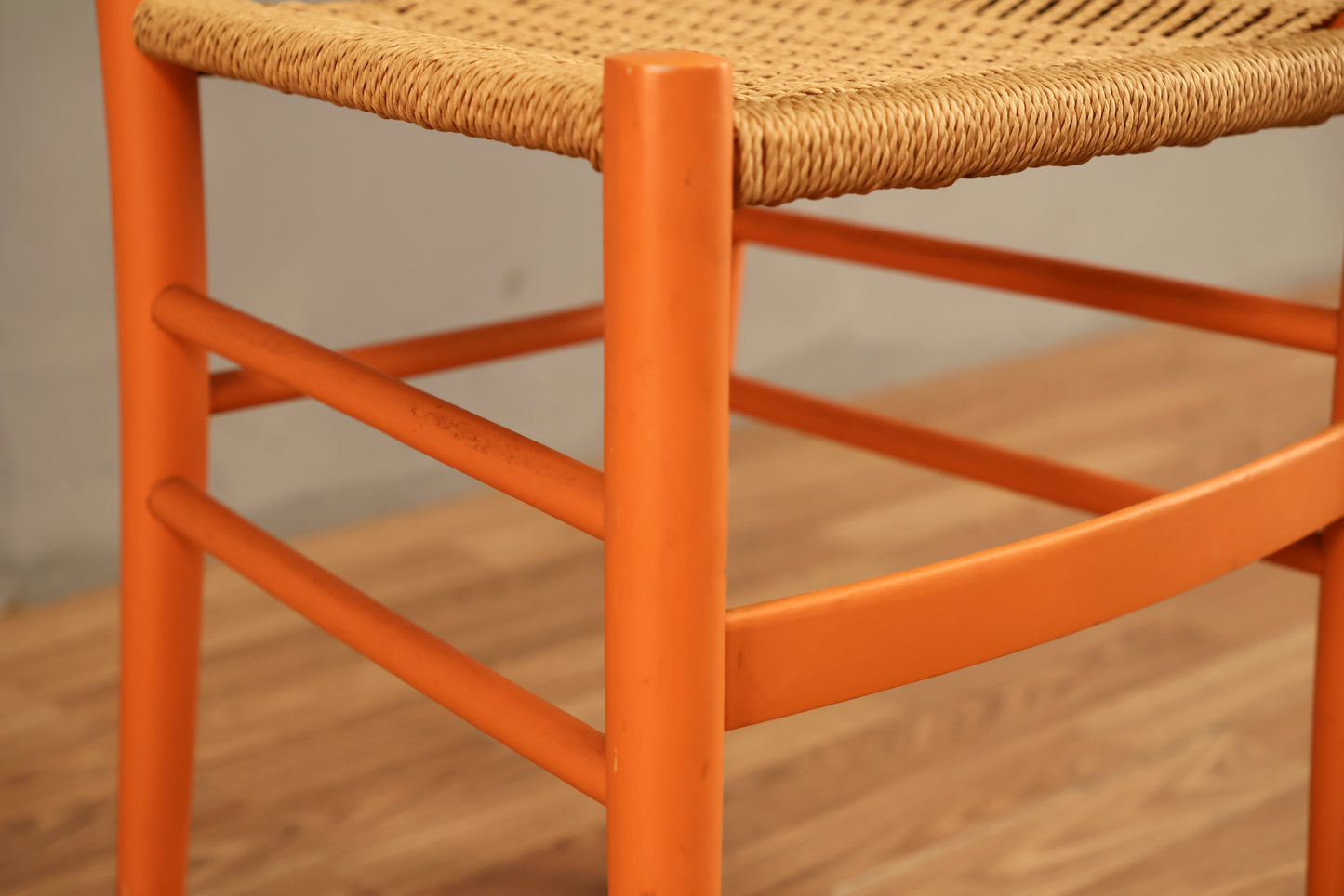 Tangerine & Rush Gio Ponti-Style Side Chair