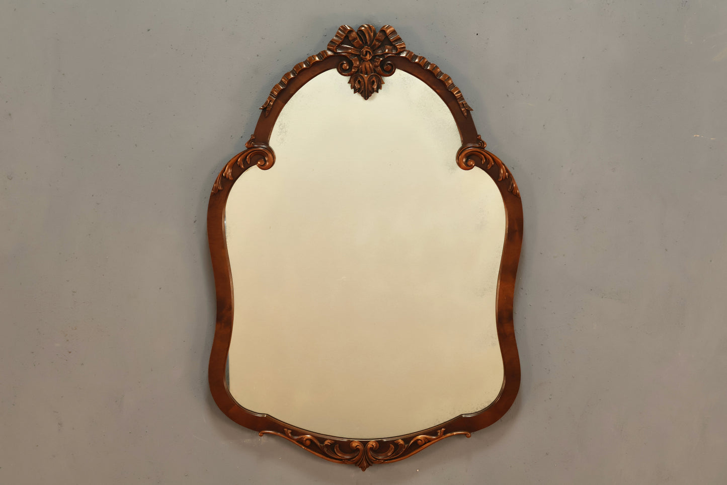 Ornate Carved Mahogany Mirror