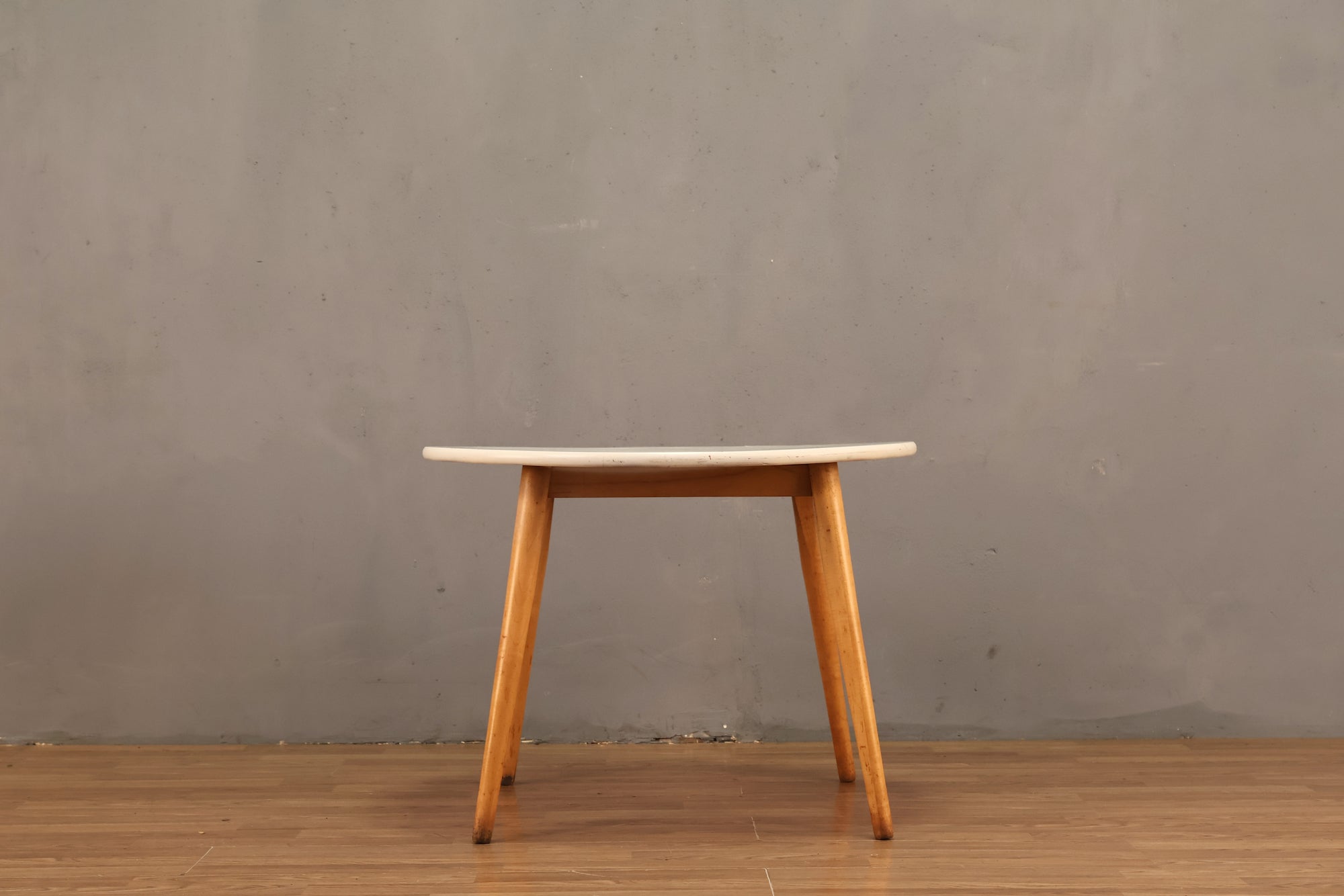 Tall Round Maple & White Coffee Table – Furnish Green