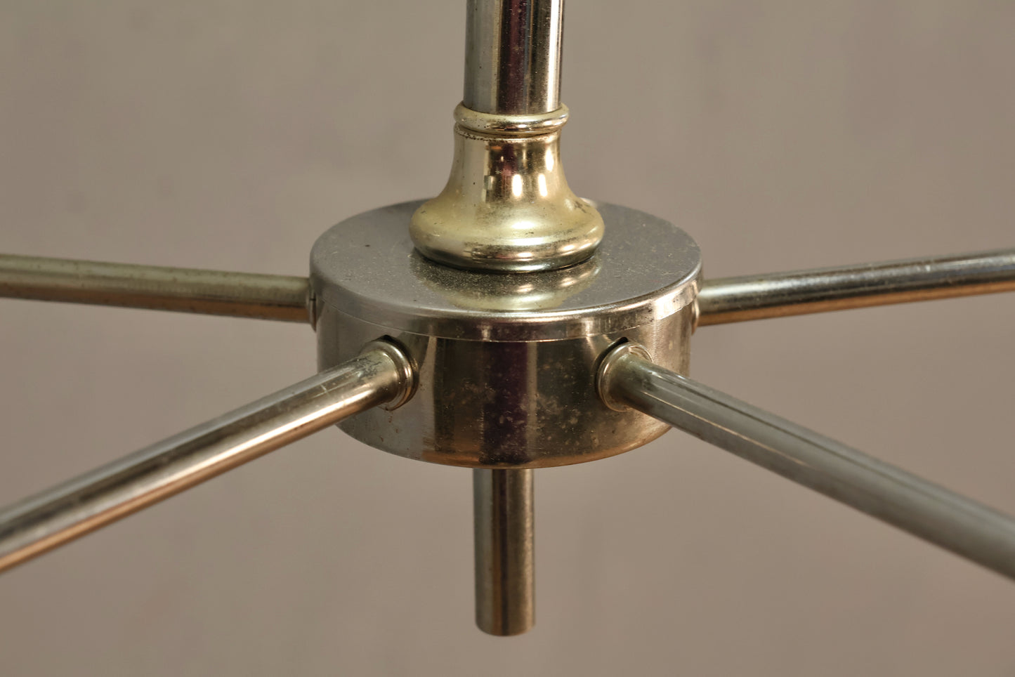 Chrome Candelabra Swag Lamp