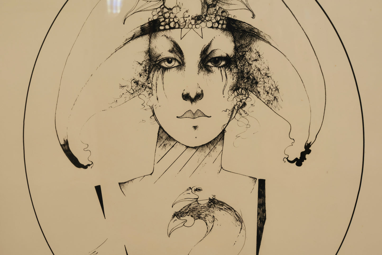 1970s "Swan Portrait" Lithograph