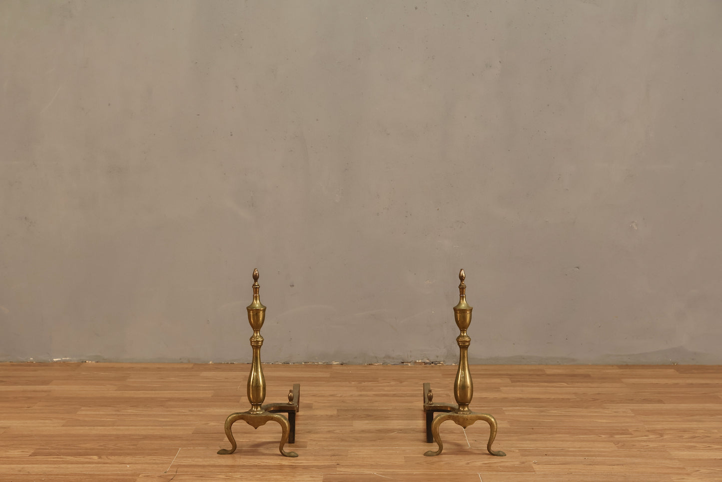 Pair of Brass Andirons