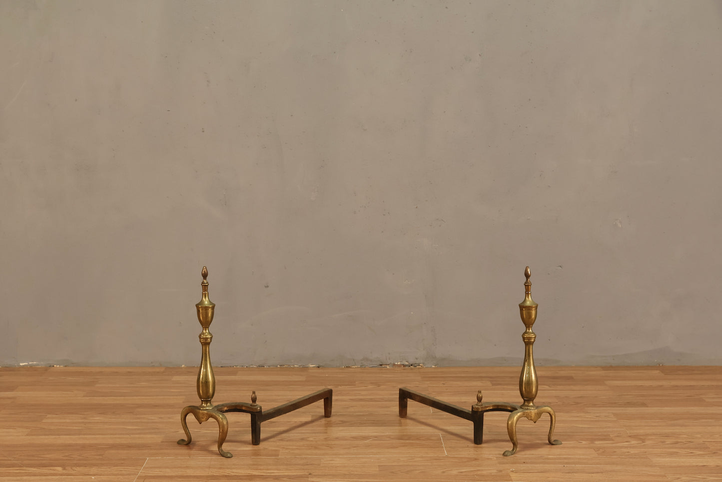 Pair of Brass Andirons
