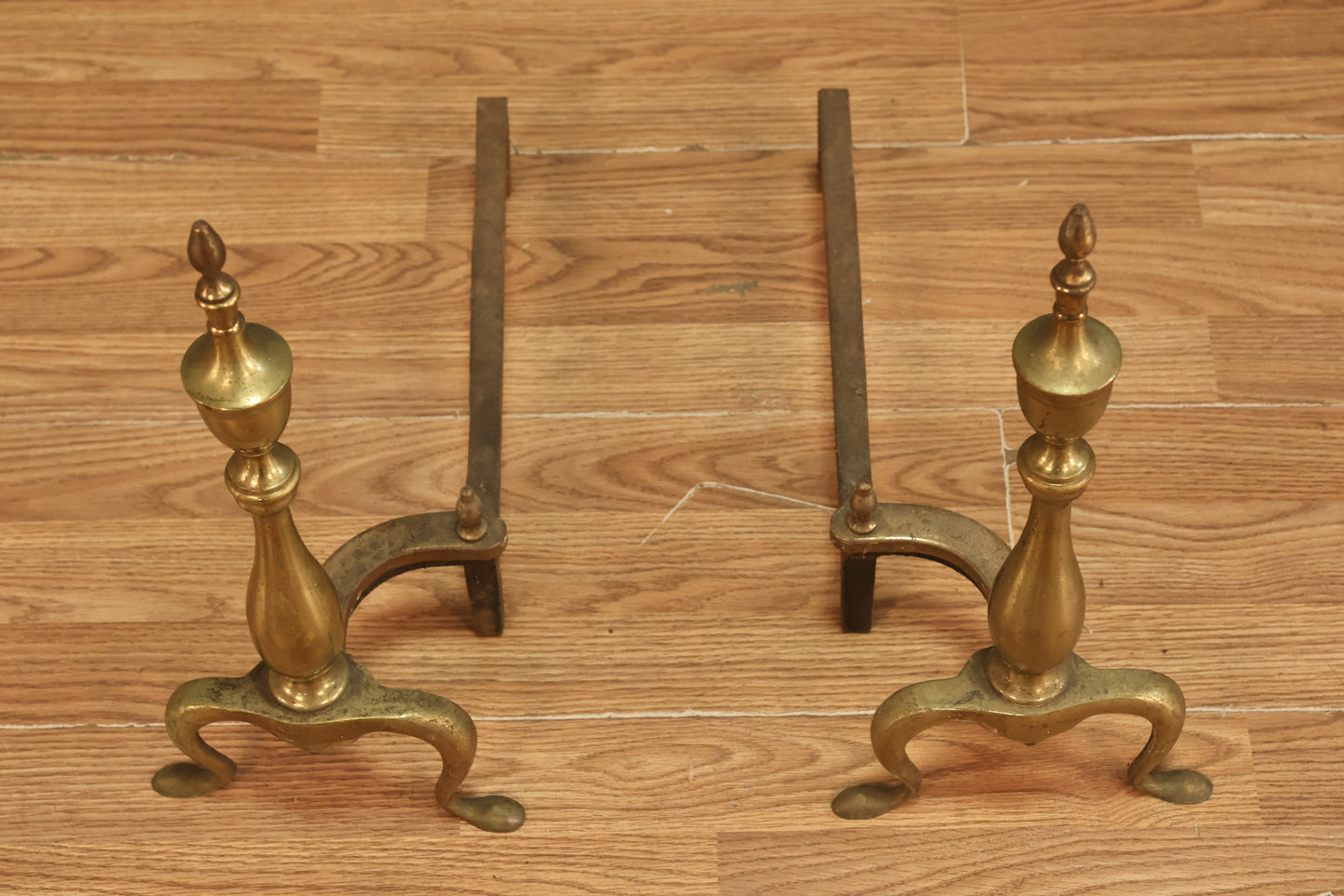 Pair of Brass Andirons