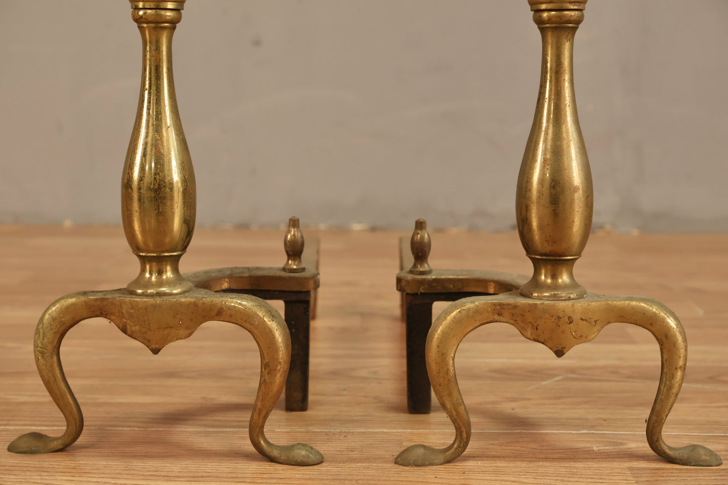 Pair of Brass Andirons