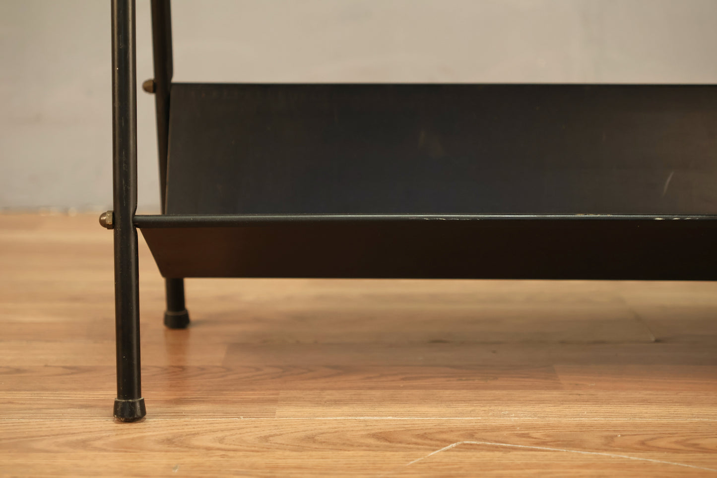 Atomic Black & Gold 2-Tier Metal Shelf