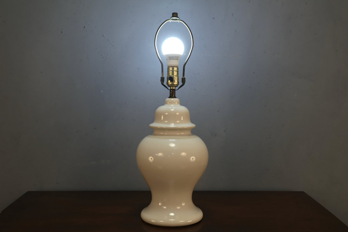 Pair of White Ceramic Table Lamps