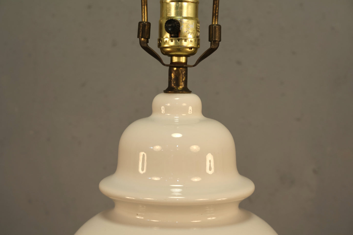 Pair of White Ceramic Table Lamps