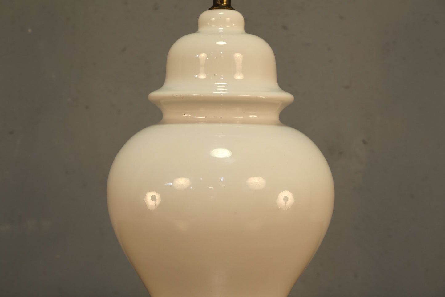 Pair of White Ceramic Table Lamps
