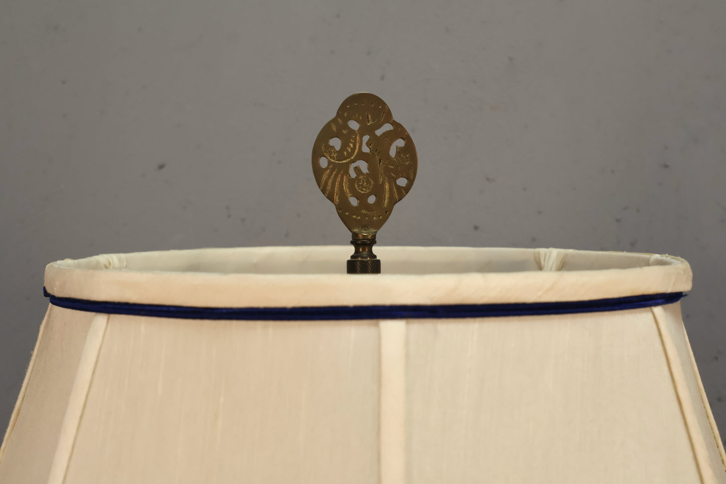 Large Floral Porcelain Lamp